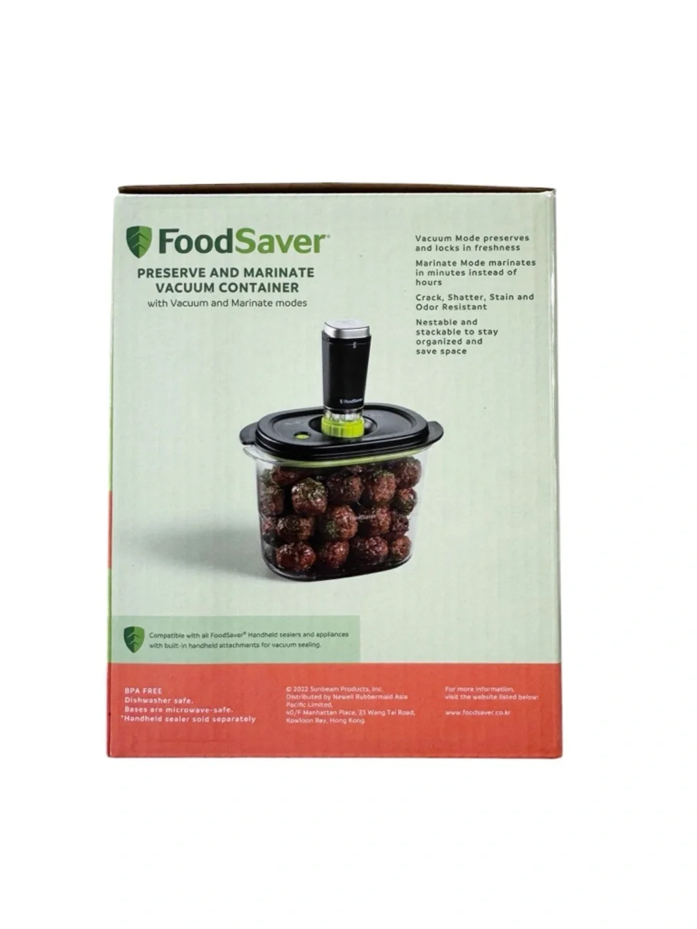 NEW FoodSaver Preserve & Marinate (1) 8 Cup Vacuum Container in Box